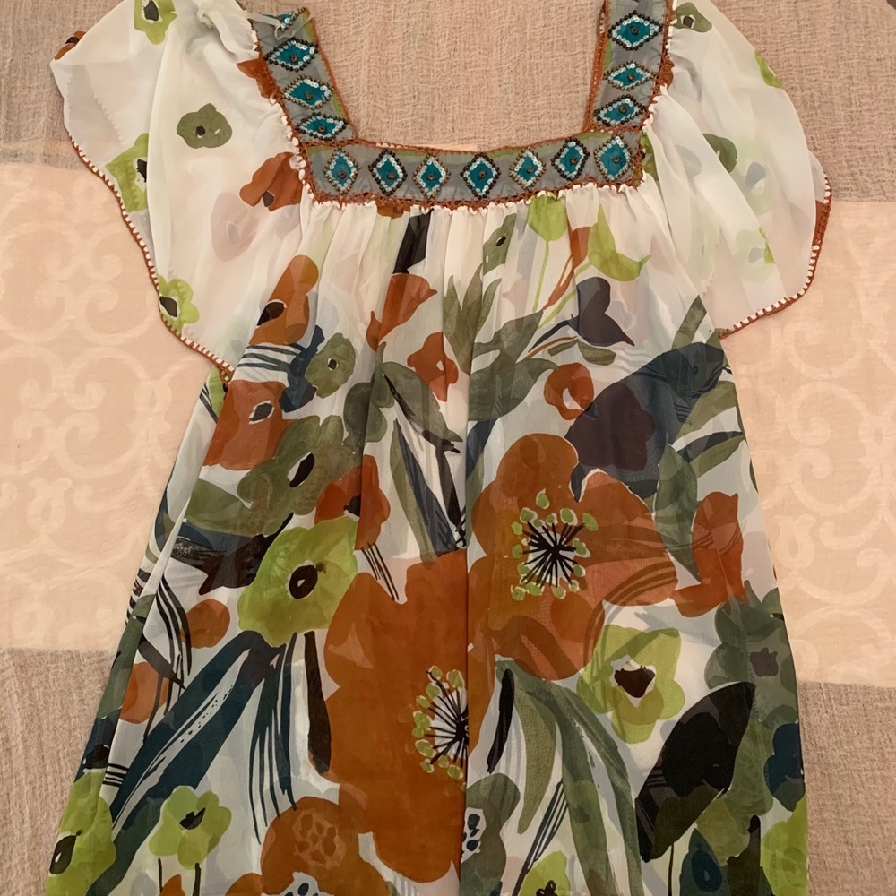 Women’s floral chiffon blouse